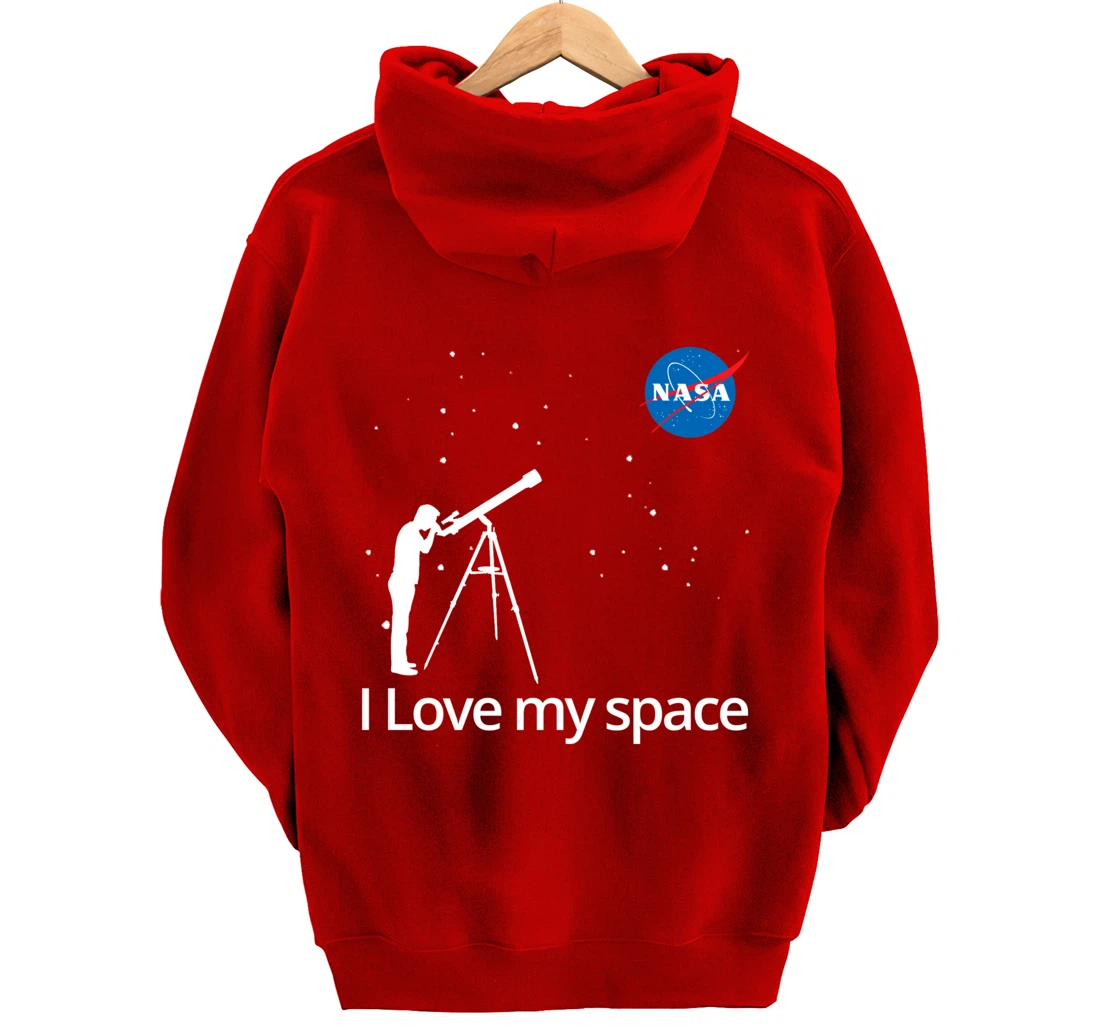 NASA I Love My Space Telescope Galaxy Pullover Hoodie