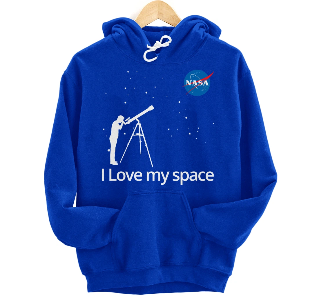 NASA I Love My Space Telescope Galaxy Pullover Hoodie