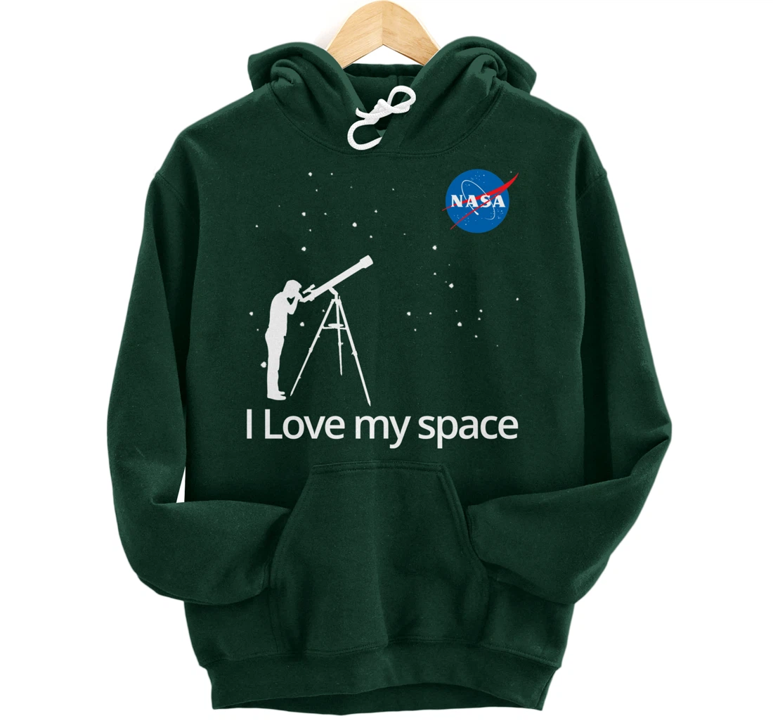 NASA I Love My Space Telescope Galaxy Pullover Hoodie