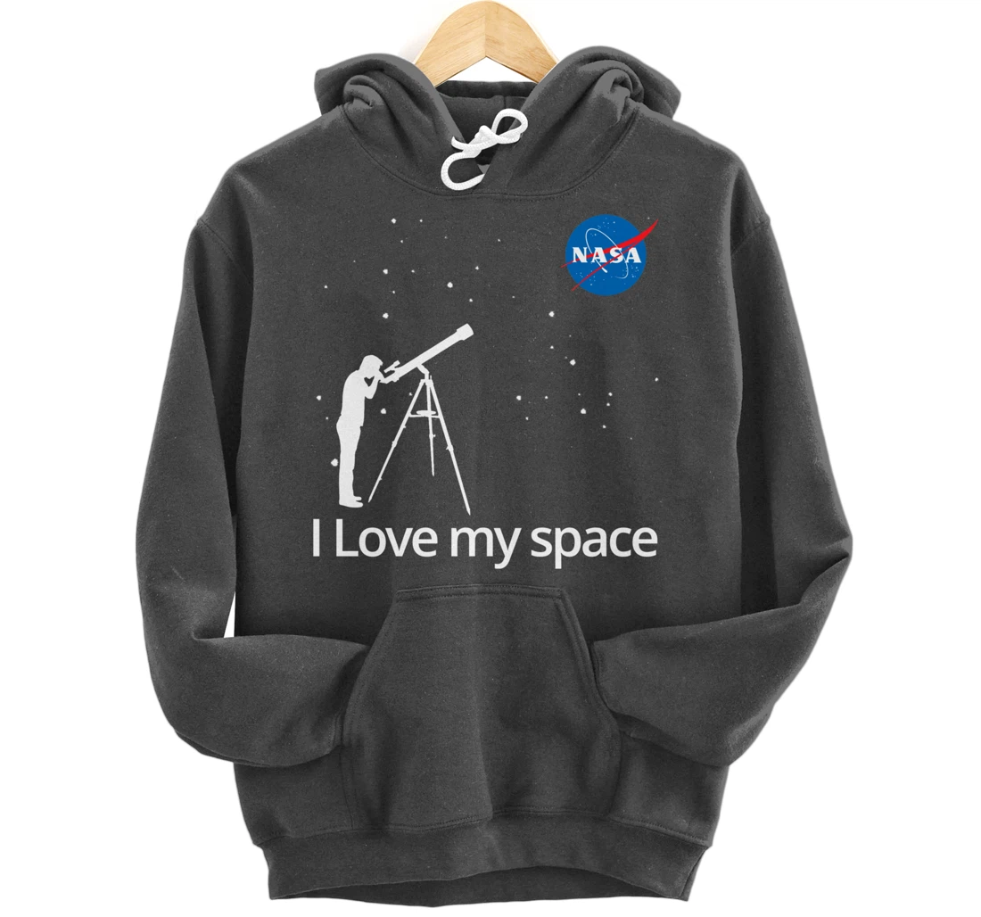 NASA I Love My Space Telescope Galaxy Pullover Hoodie