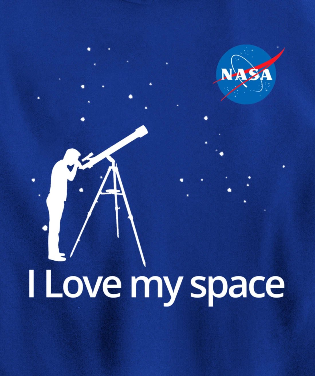 NASA I Love My Space Telescope Galaxy Pullover Hoodie