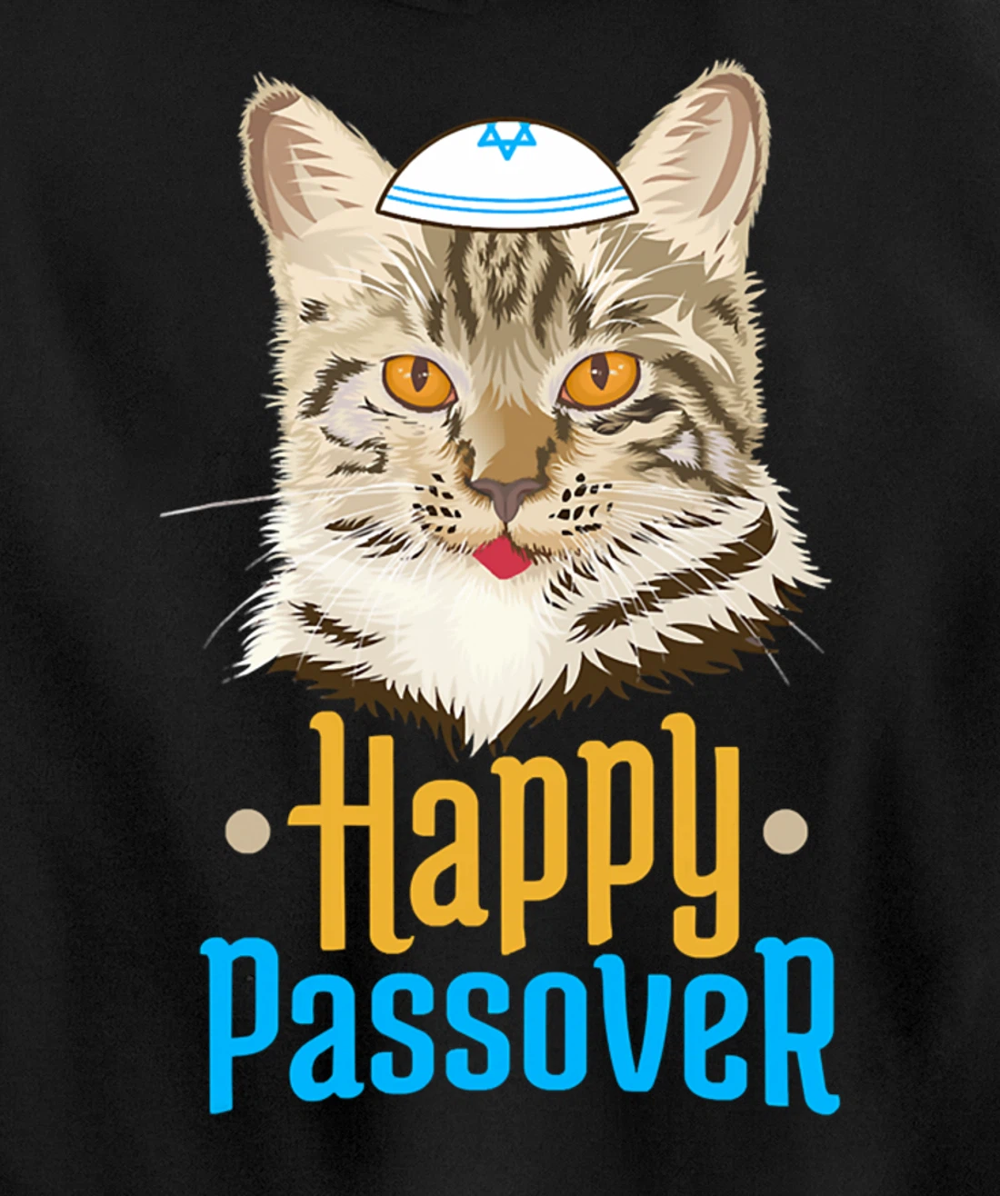 Hanukkah Passover Happy Passover Funny Cat Pullover Hoodie