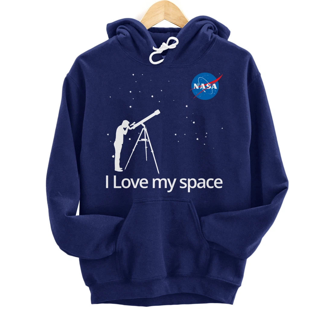 NASA I Love My Space Telescope Galaxy Pullover Hoodie