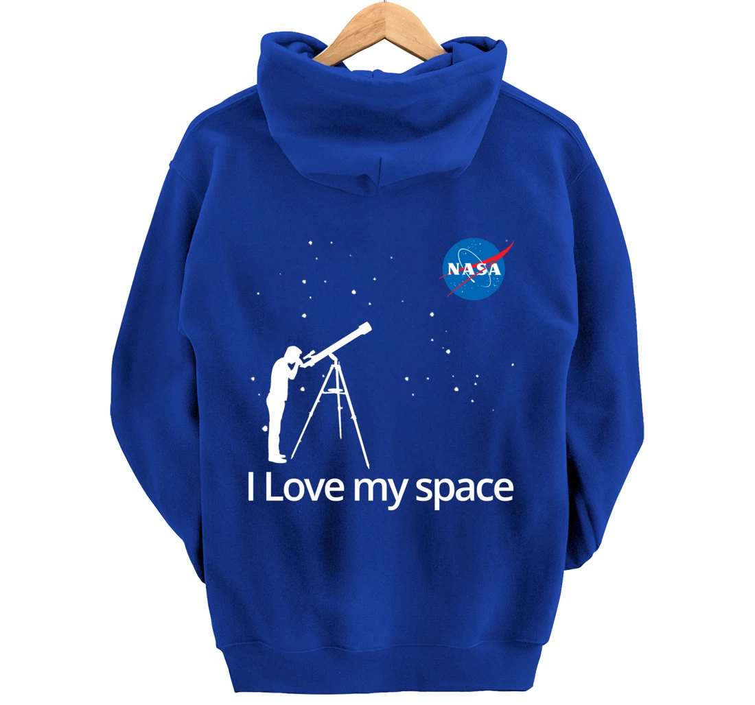 NASA I Love My Space Telescope Galaxy Pullover Hoodie