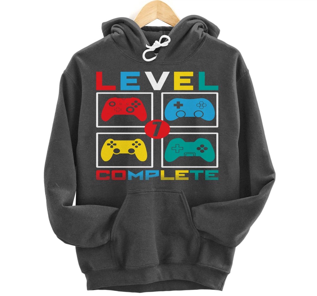 Level 7 Complete Funny Celebrate 7th Wedding Pullover Hoodie