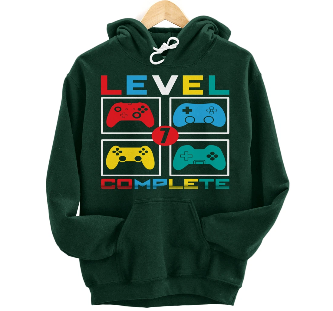 Level 7 Complete Funny Celebrate 7th Wedding Pullover Hoodie