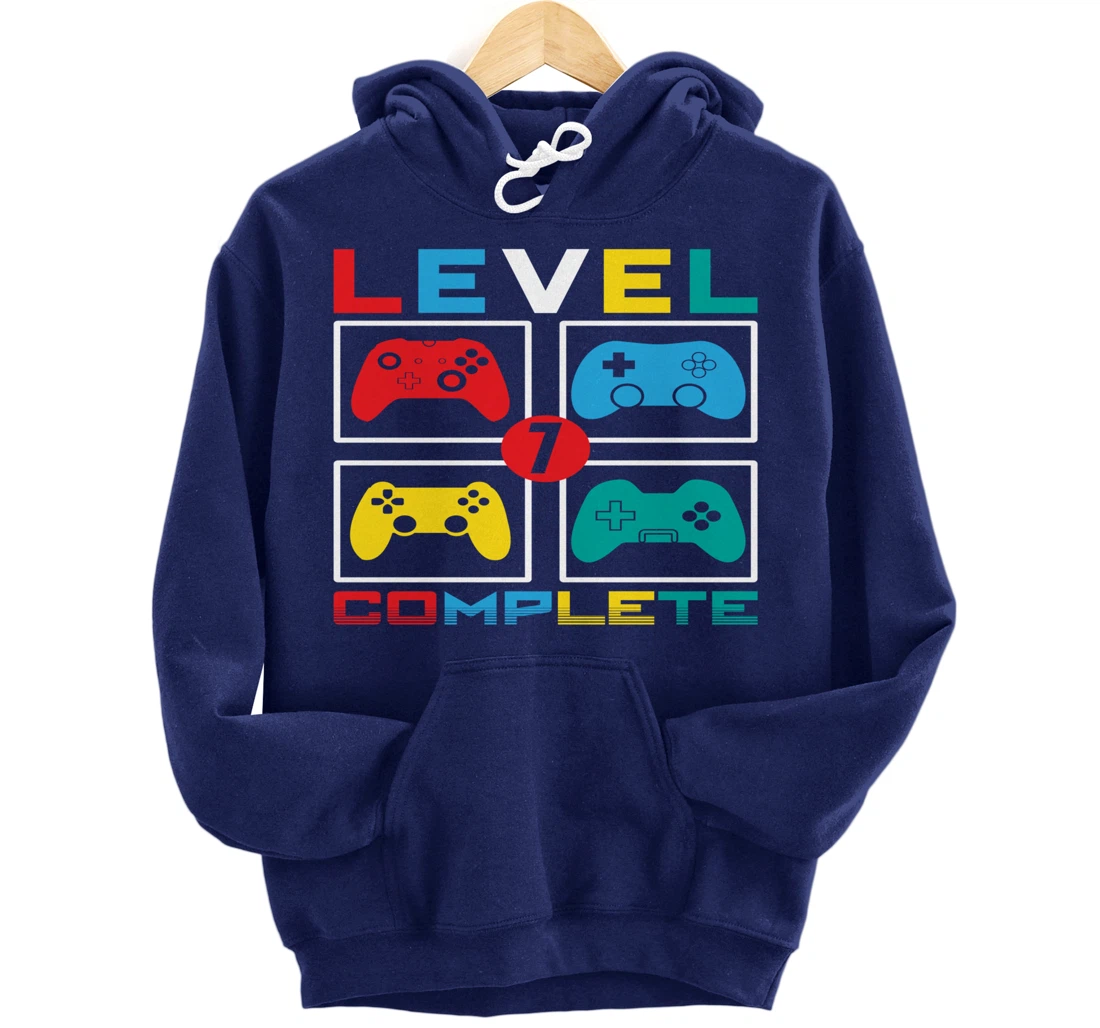 Level 7 Complete Funny Celebrate 7th Wedding Pullover Hoodie
