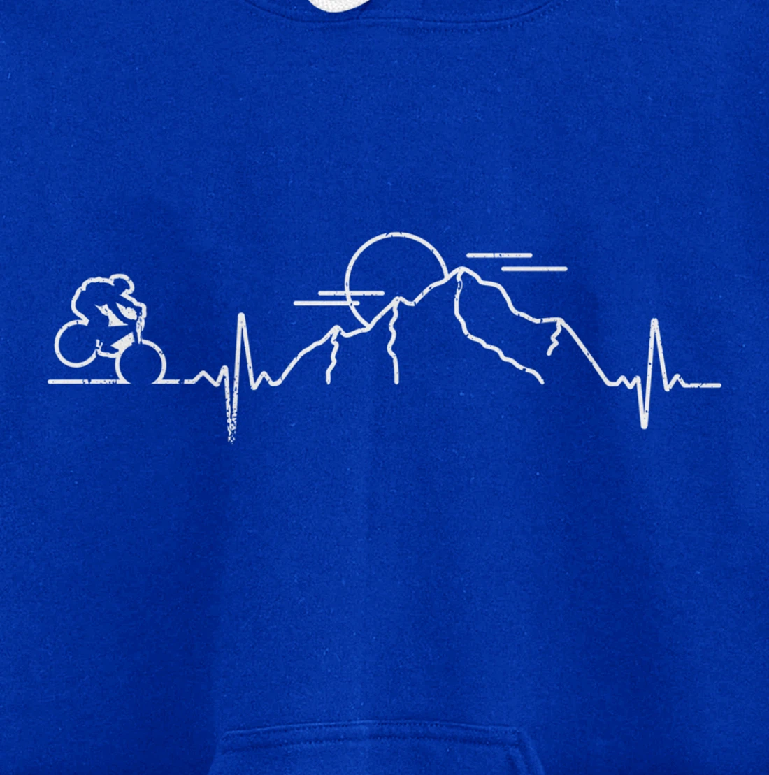 Minimal bike mountains sun gift idea Pullover Hoodie