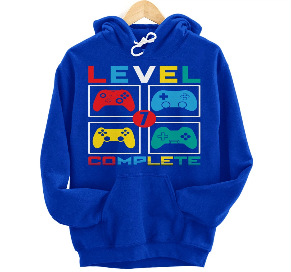 Level 7 Complete Funny Celebrate 7th Wedding Pullover Hoodie