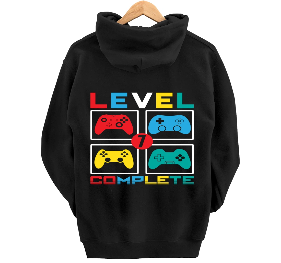 Level 7 Complete Funny Celebrate 7th Wedding Pullover Hoodie