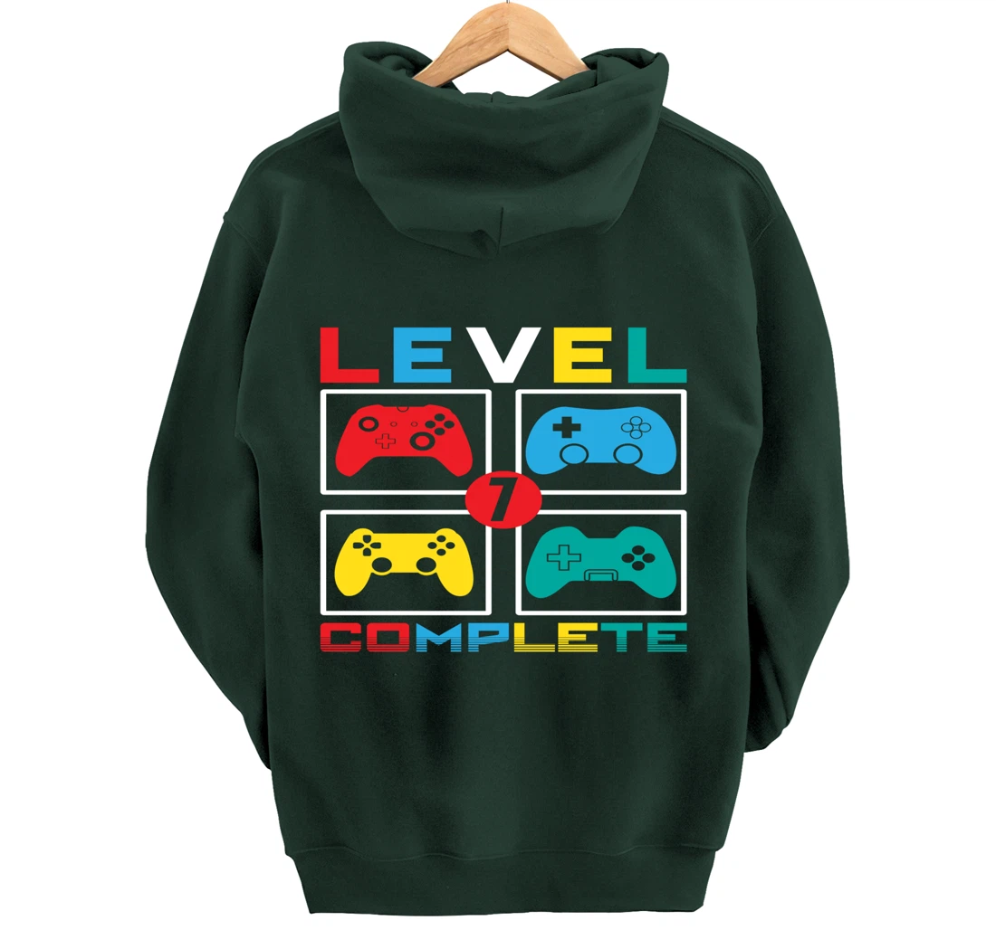 Level 7 Complete Funny Celebrate 7th Wedding Pullover Hoodie