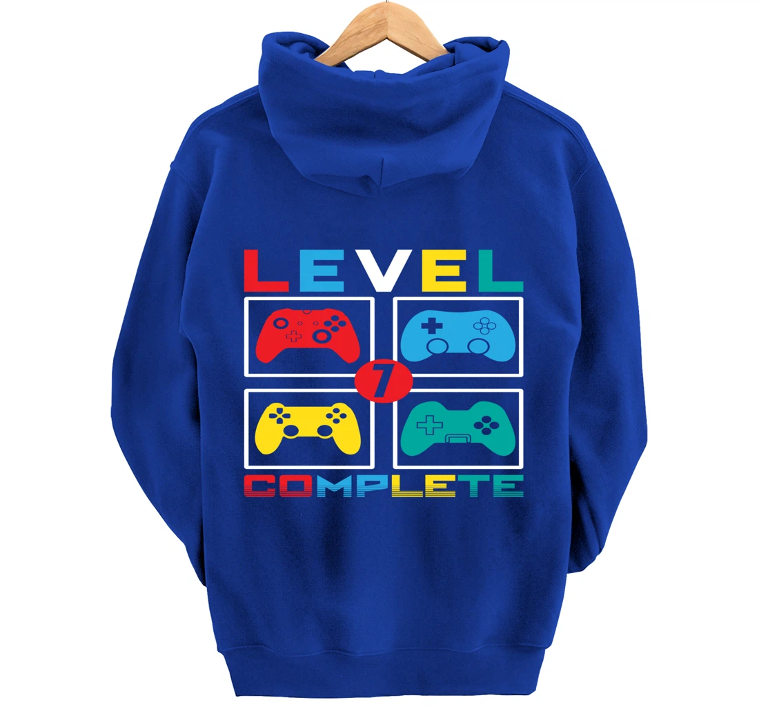 Level 7 Complete Funny Celebrate 7th Wedding Pullover Hoodie