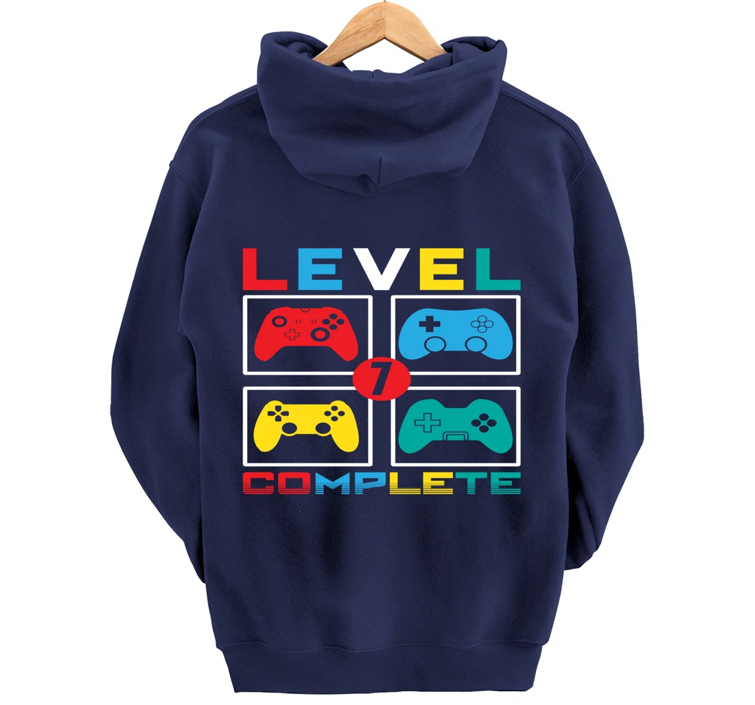 Level 7 Complete Funny Celebrate 7th Wedding Pullover Hoodie
