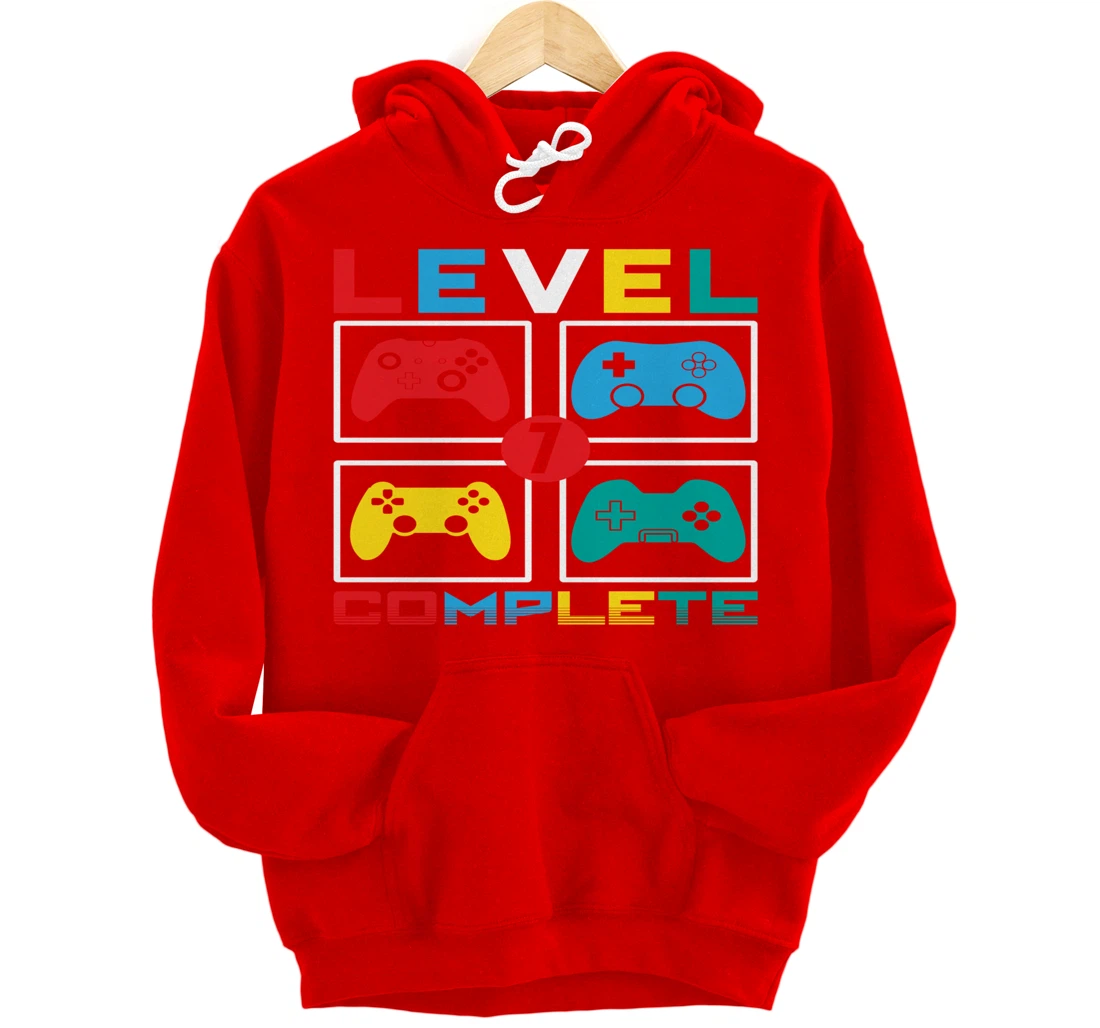 Level 7 Complete Funny Celebrate 7th Wedding Pullover Hoodie