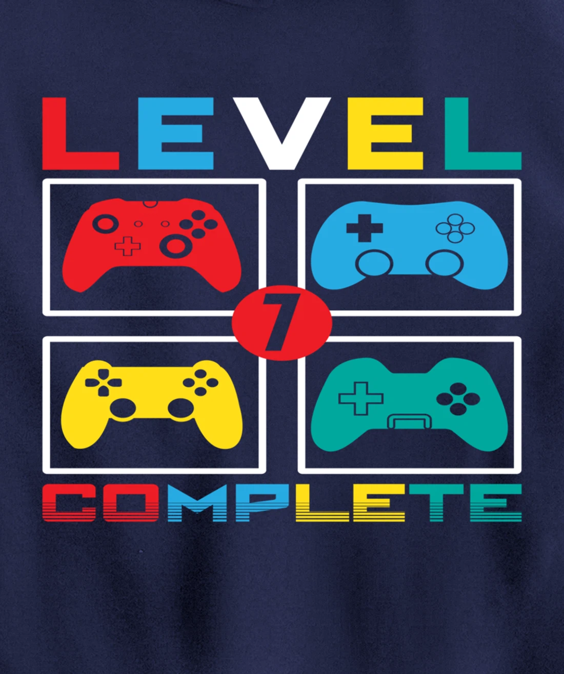 Level 7 Complete Funny Celebrate 7th Wedding Pullover Hoodie