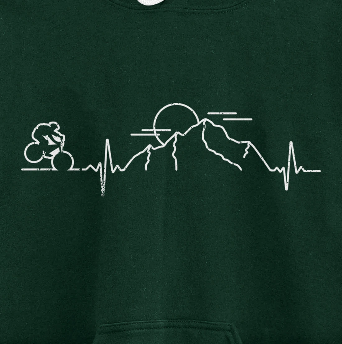 Minimal bike mountains sun gift idea Pullover Hoodie