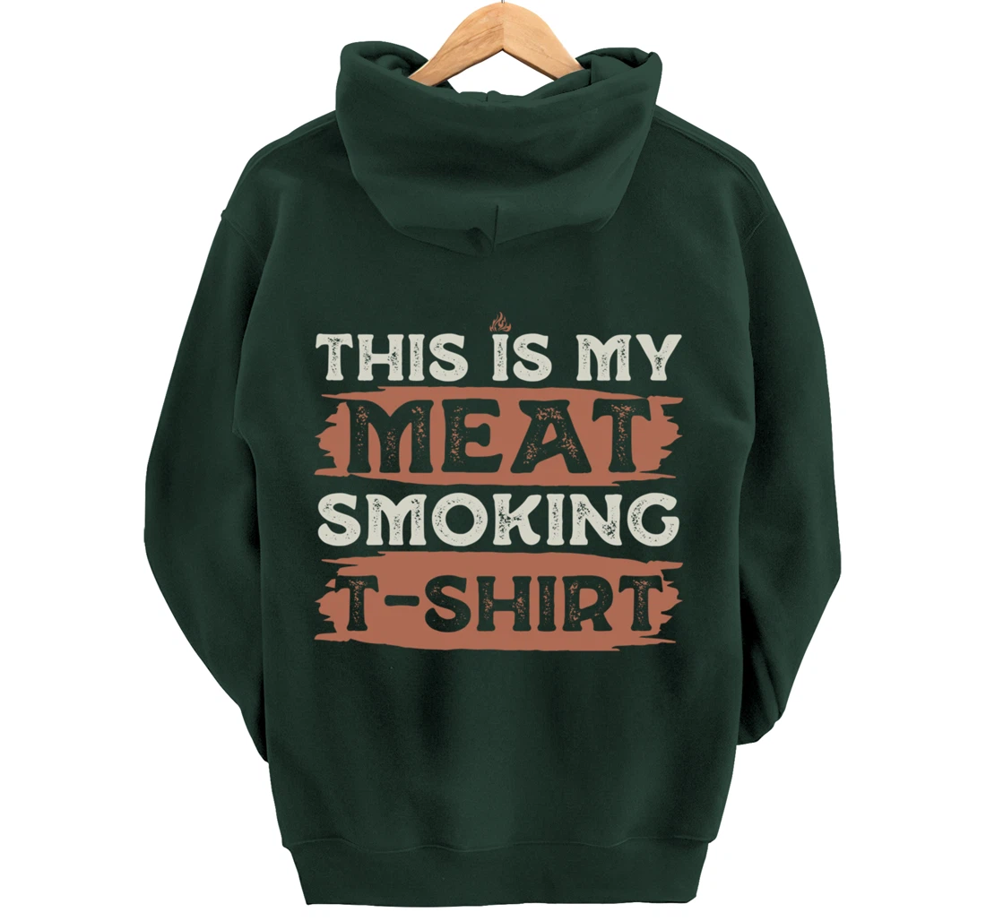 Funny Barbecue Grill Fan Graphic Women Men Meat Smoking BBQ Pullover Hoodie