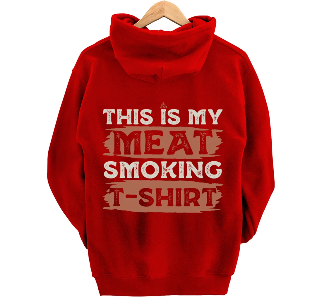 Funny Barbecue Grill Fan Graphic Women Men Meat Smoking BBQ Pullover Hoodie