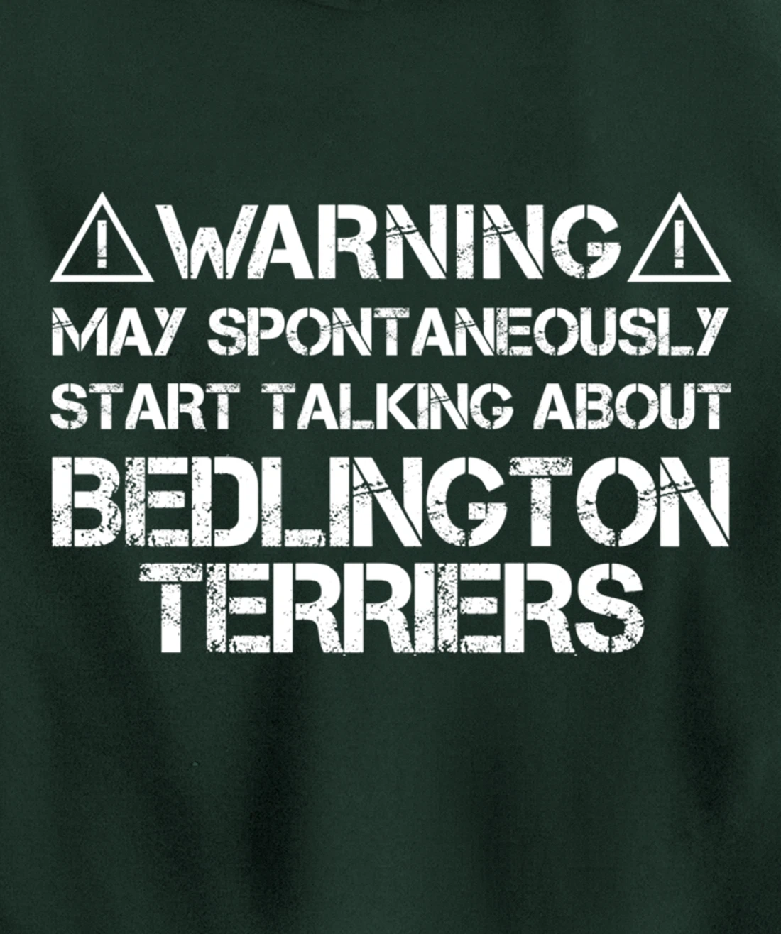 Warning May Start Talking About Bedlington Terriers Pullover Hoodie