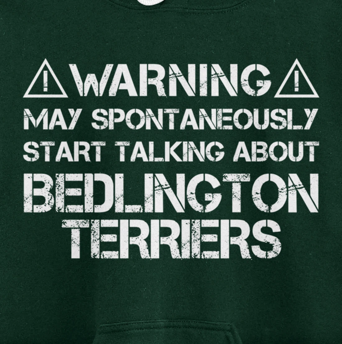 Warning May Start Talking About Bedlington Terriers Pullover Hoodie