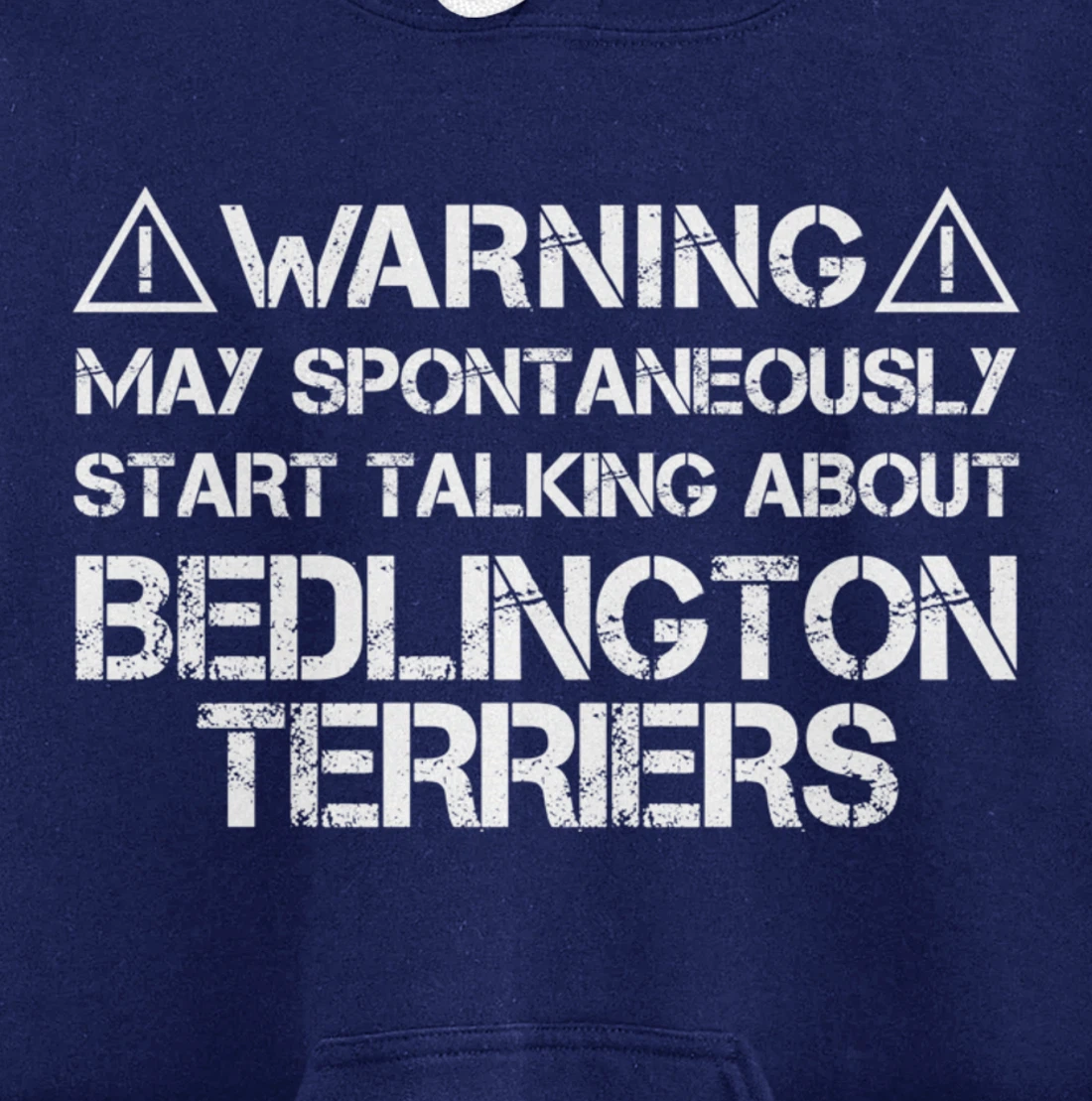 Warning May Start Talking About Bedlington Terriers Pullover Hoodie