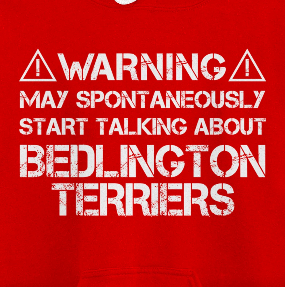 Warning May Start Talking About Bedlington Terriers Pullover Hoodie