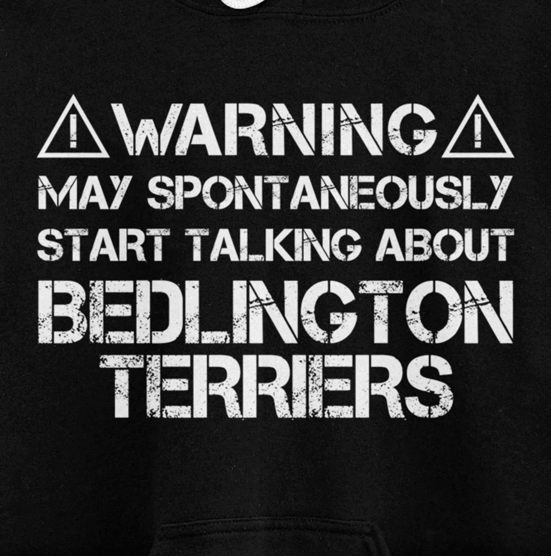 Warning May Start Talking About Bedlington Terriers Pullover Hoodie