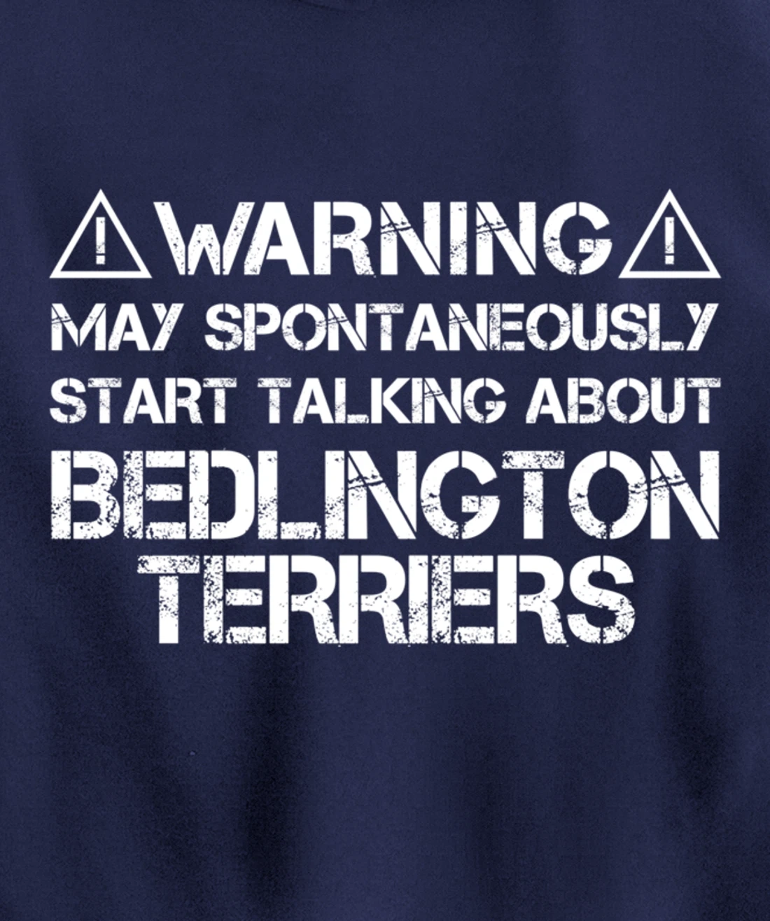 Warning May Start Talking About Bedlington Terriers Pullover Hoodie