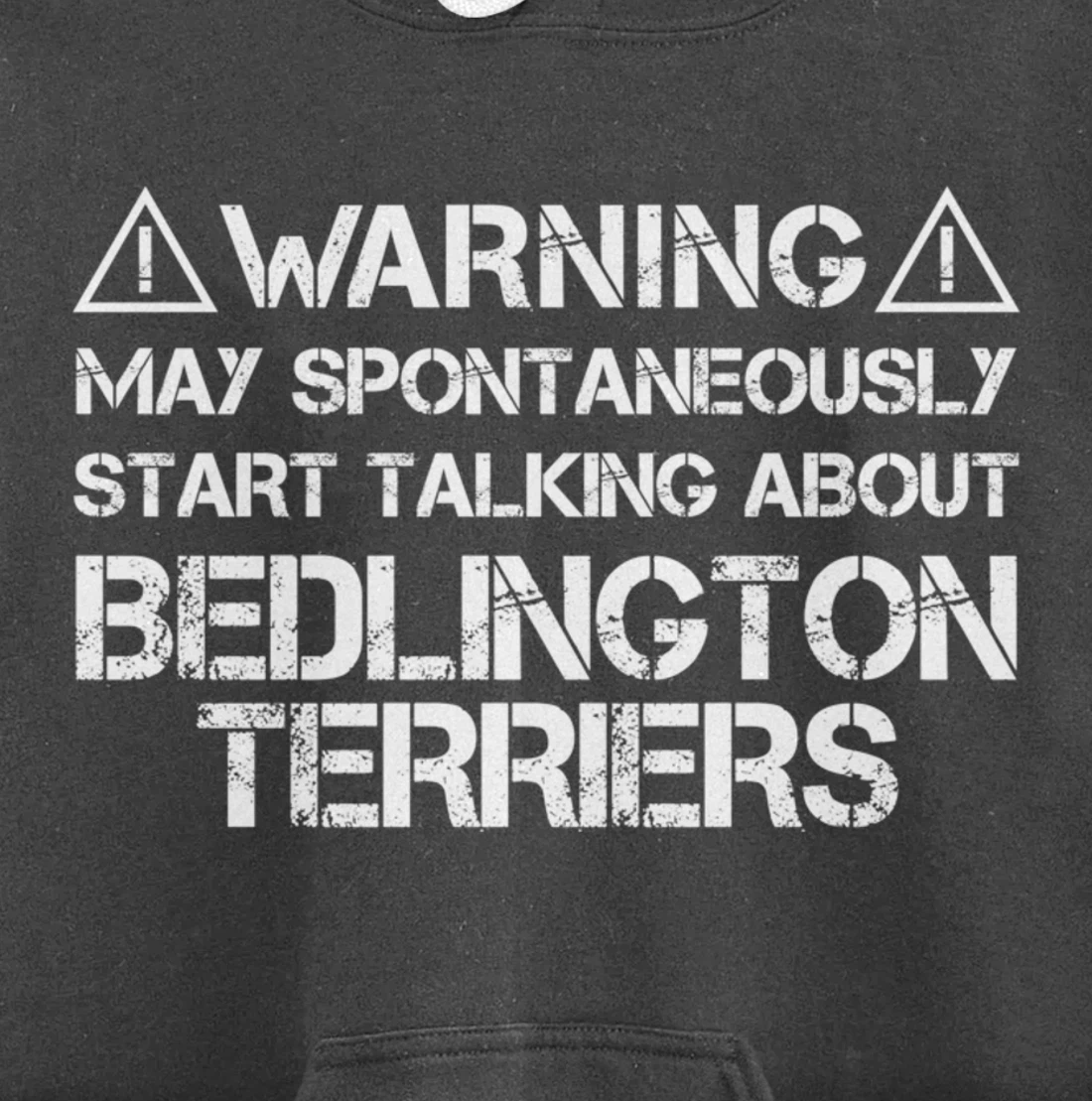 Warning May Start Talking About Bedlington Terriers Pullover Hoodie