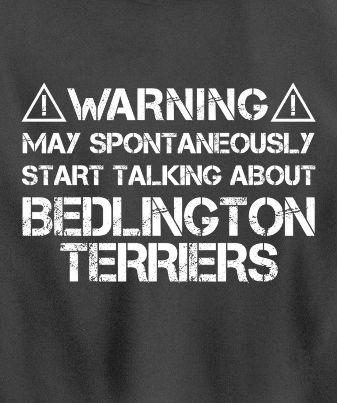 Warning May Start Talking About Bedlington Terriers Pullover Hoodie