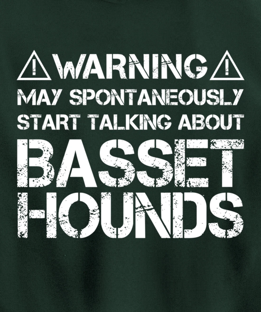 Warning May Start Talking About Basset Hounds Pullover Hoodie