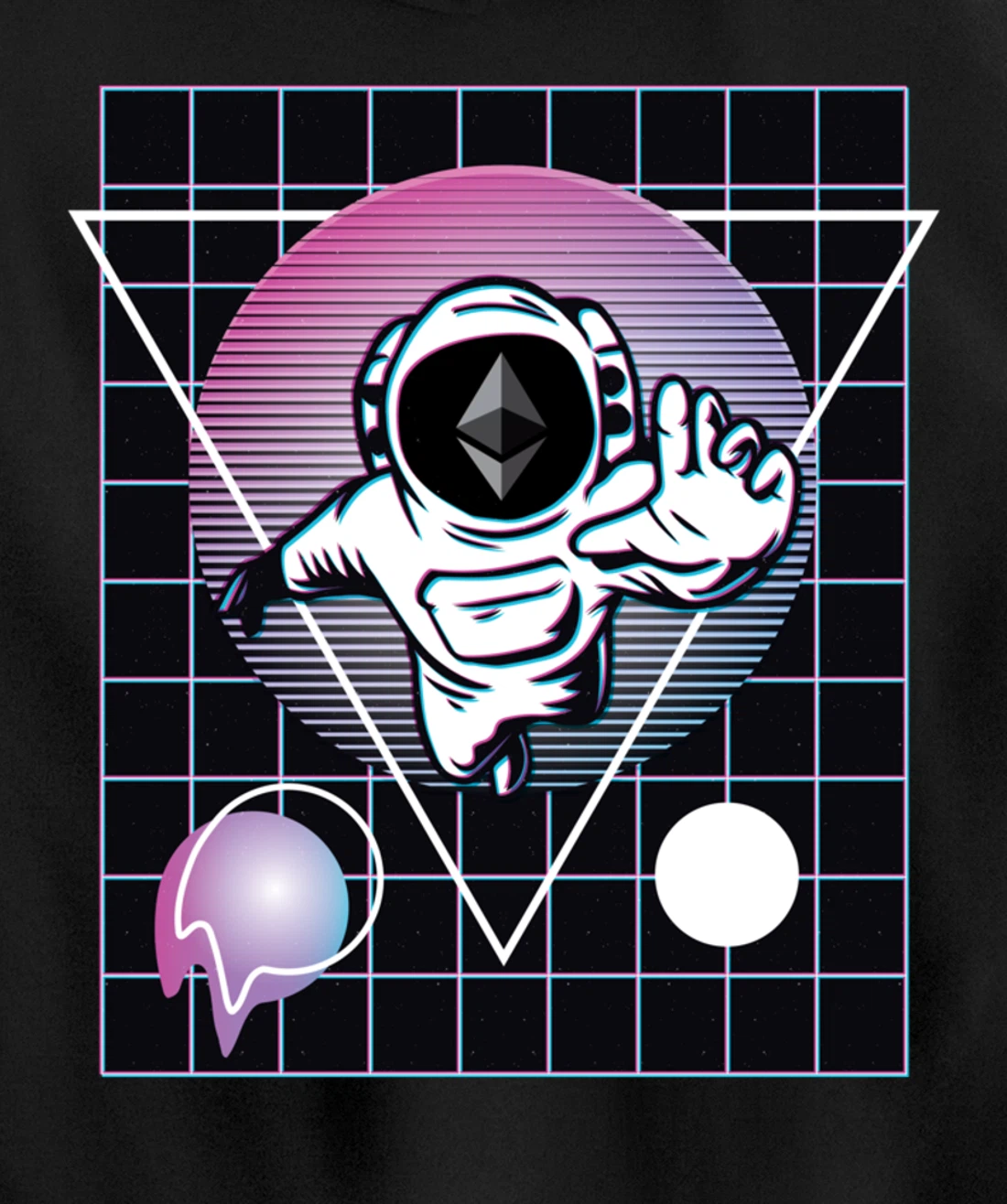 Ethereum Crypto Astronaut Outer Space Pullover Hoodie