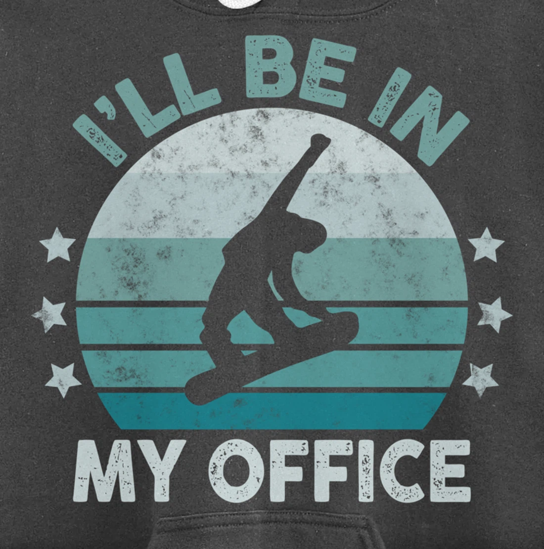 Snowboarding I’ll Be In My Office Winter Ice Sports Retro Pullover Hoodie