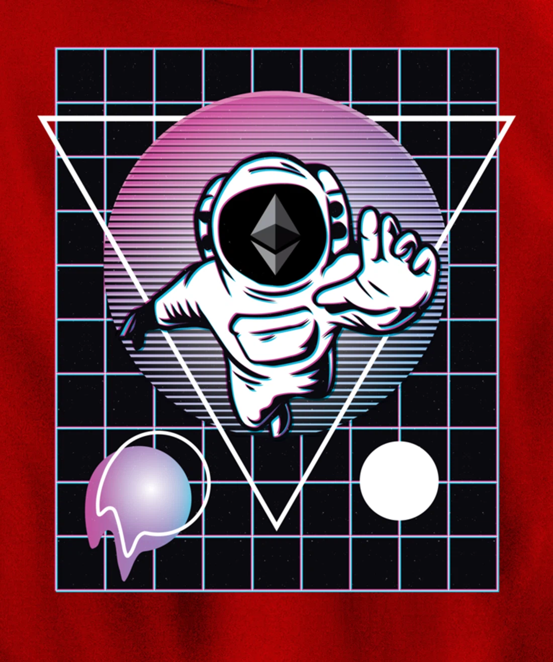 Ethereum Crypto Astronaut Outer Space Pullover Hoodie