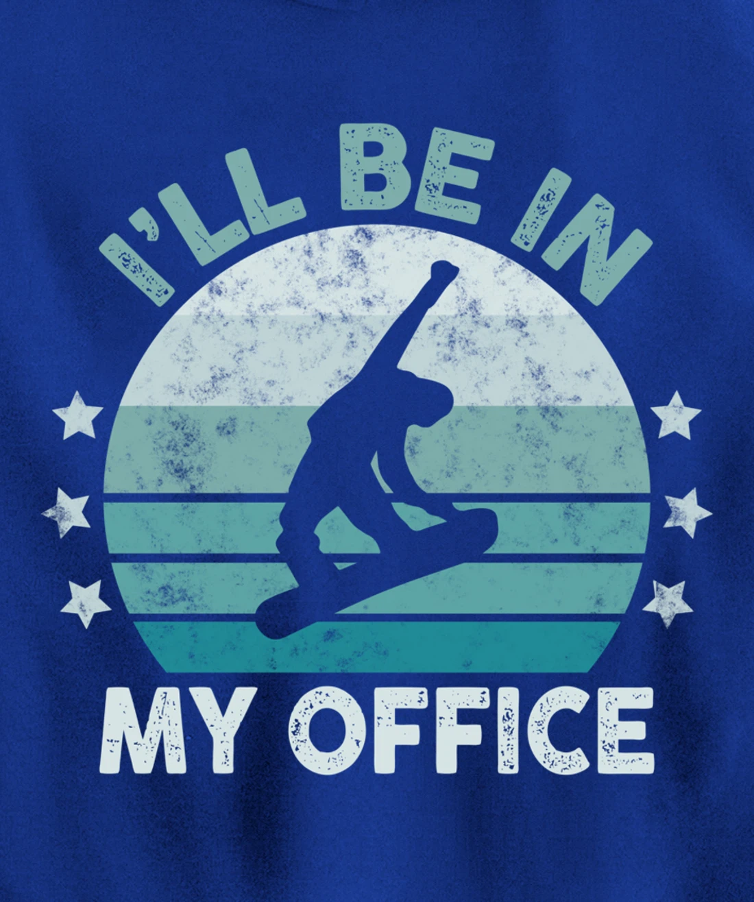 Snowboarding I’ll Be In My Office Winter Ice Sports Retro Pullover Hoodie