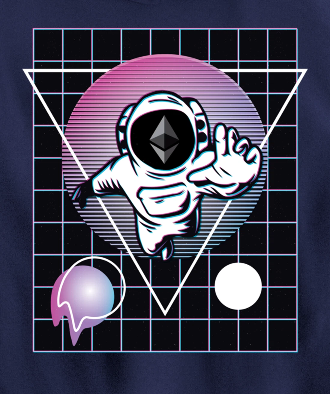 Ethereum Crypto Astronaut Outer Space Pullover Hoodie