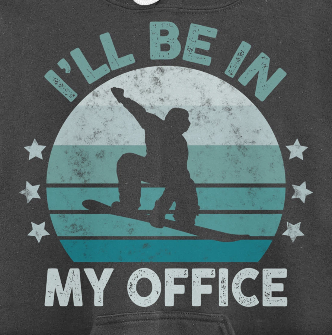 Snowboarding I’ll Be In My Office Winter Ice Sports Retro Pullover Hoodie