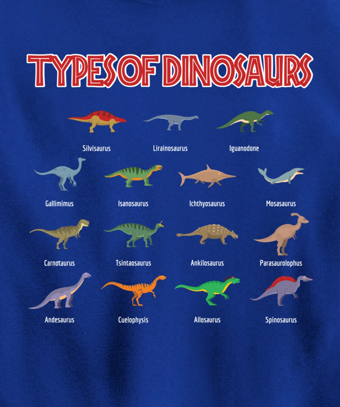 Dinosaur species identification of dinosaur species Pullover Hoodie