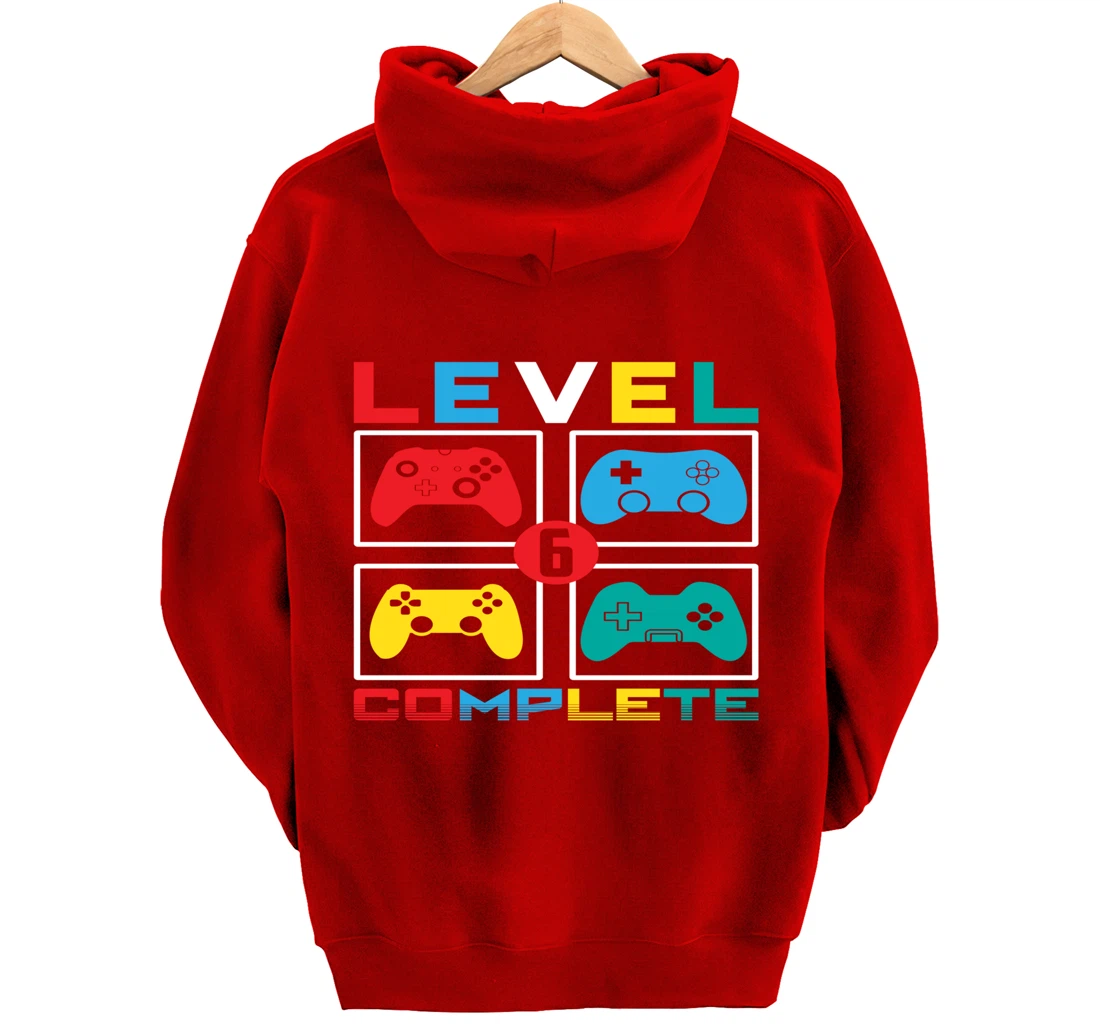 Level 6 Complete Funny Celebrate 6th Wedding Pullover Hoodie