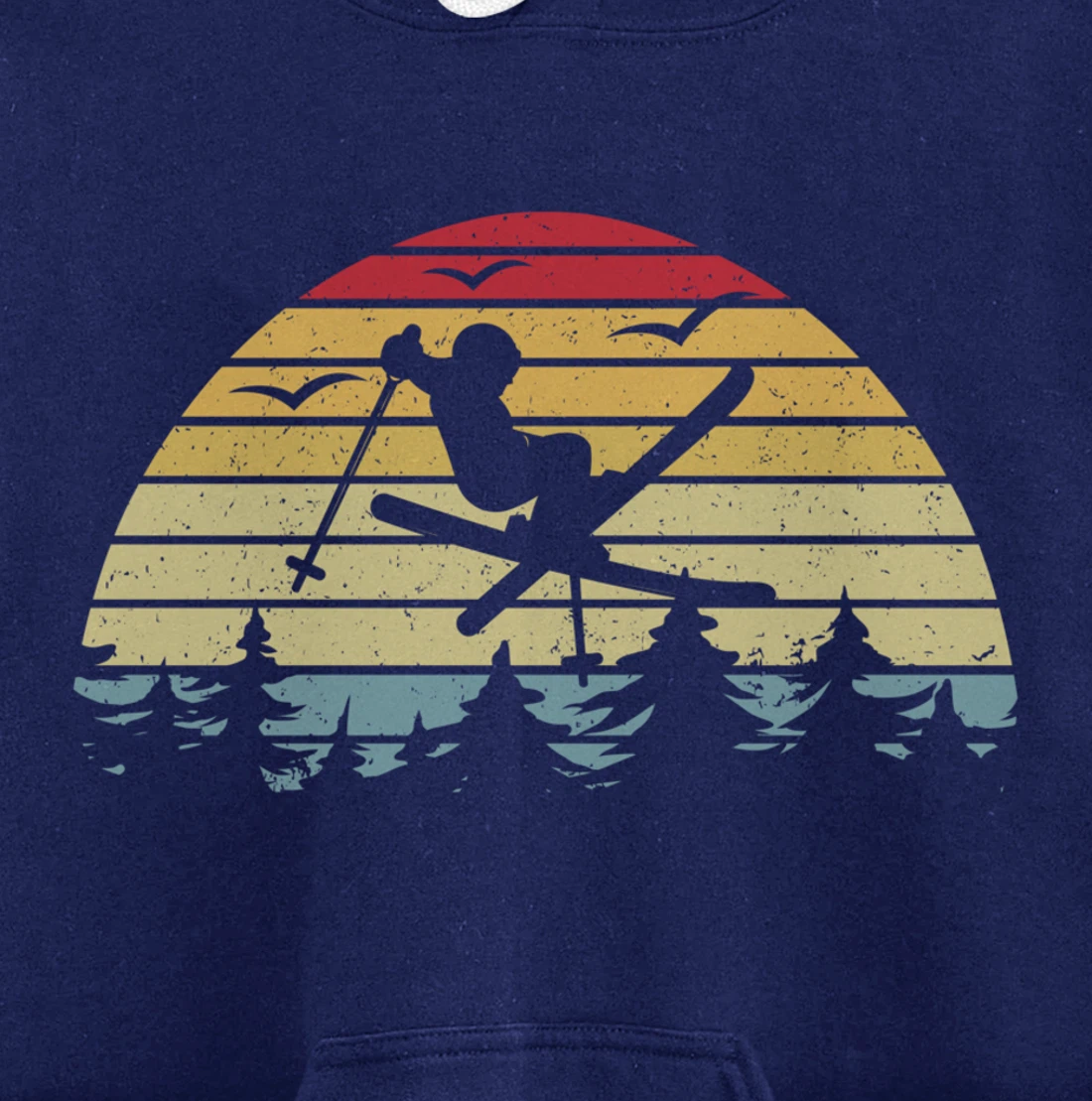 Retro Skiing Freestyle Skiing Slopes I Winter Sport Skier Pullover Hoodie