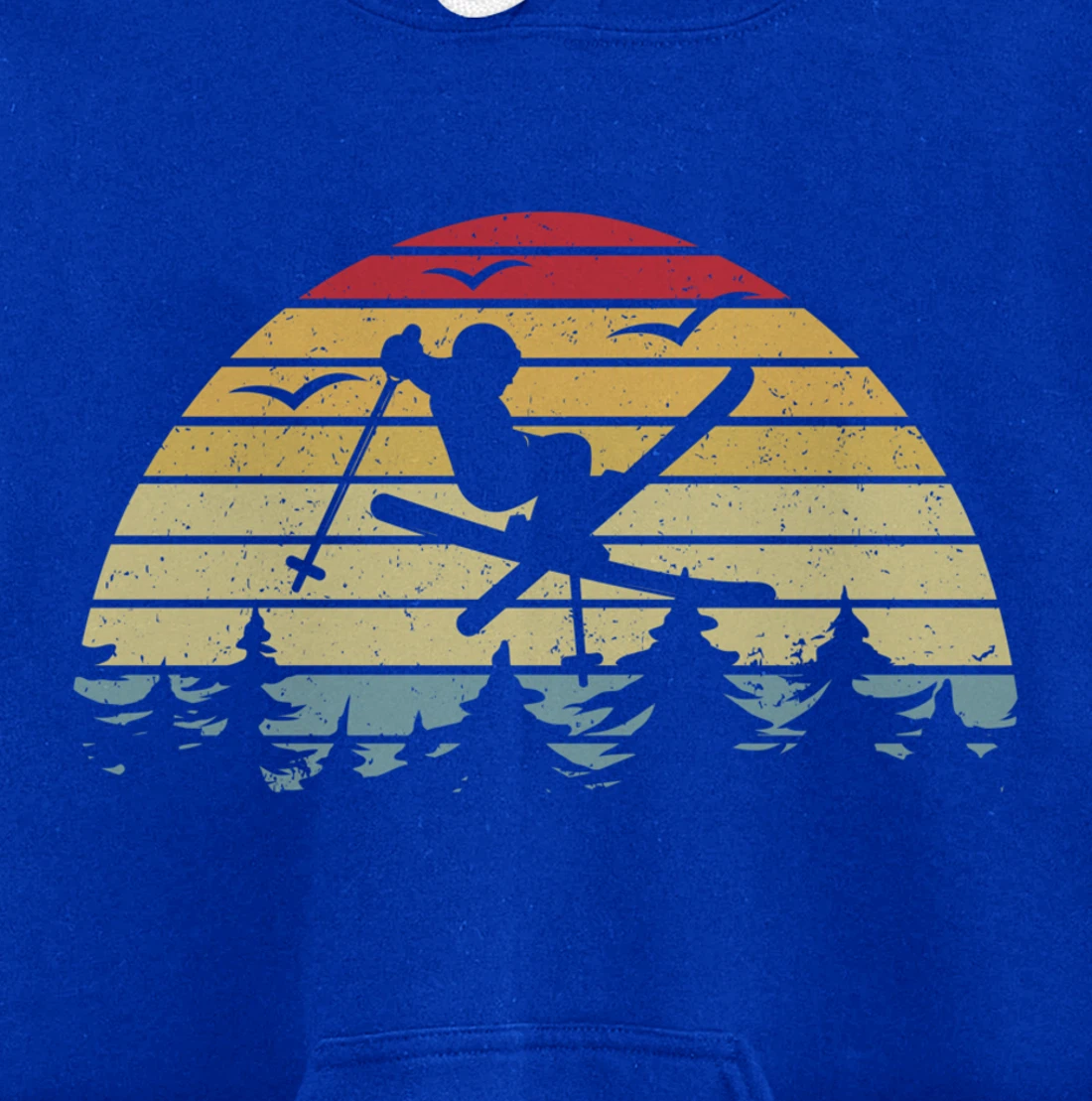 Retro Skiing Freestyle Skiing Slopes I Winter Sport Skier Pullover Hoodie