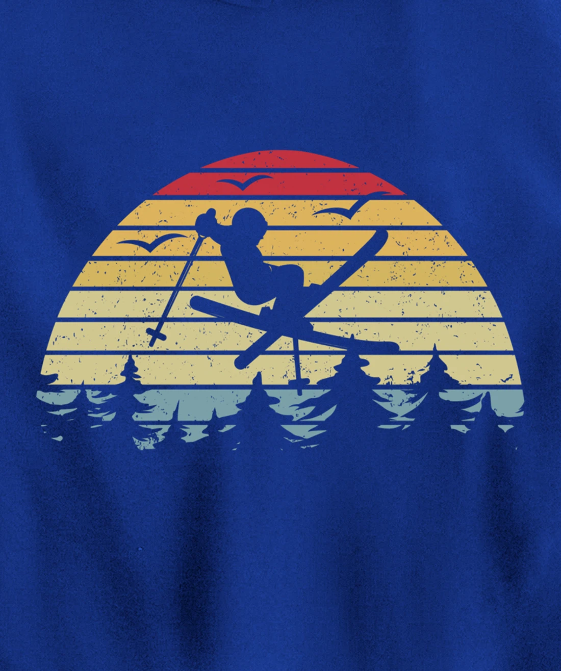 Retro Skiing Freestyle Skiing Slopes I Winter Sport Skier Pullover Hoodie