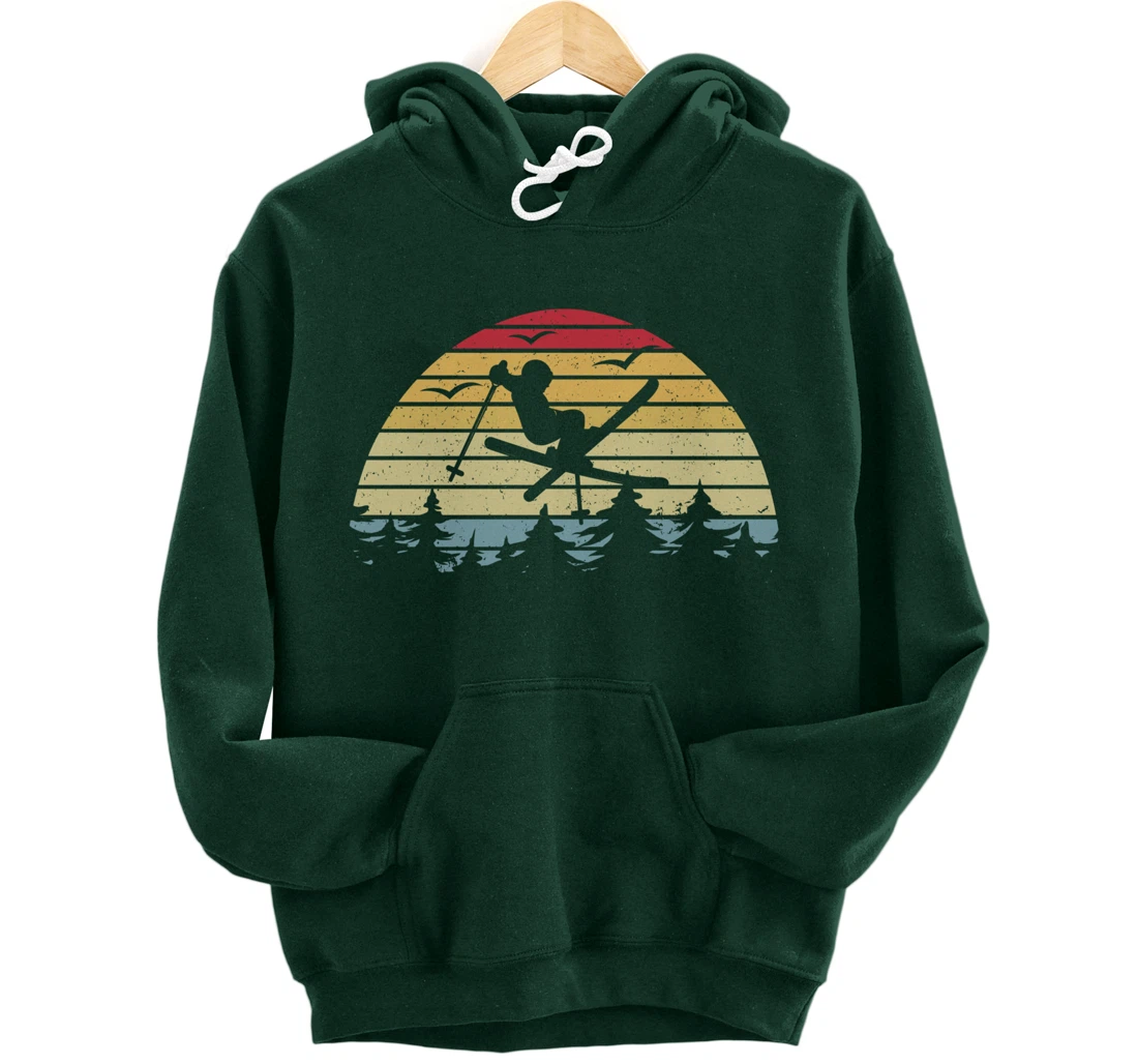 Retro Skiing Freestyle Skiing Slopes I Winter Sport Skier Pullover Hoodie