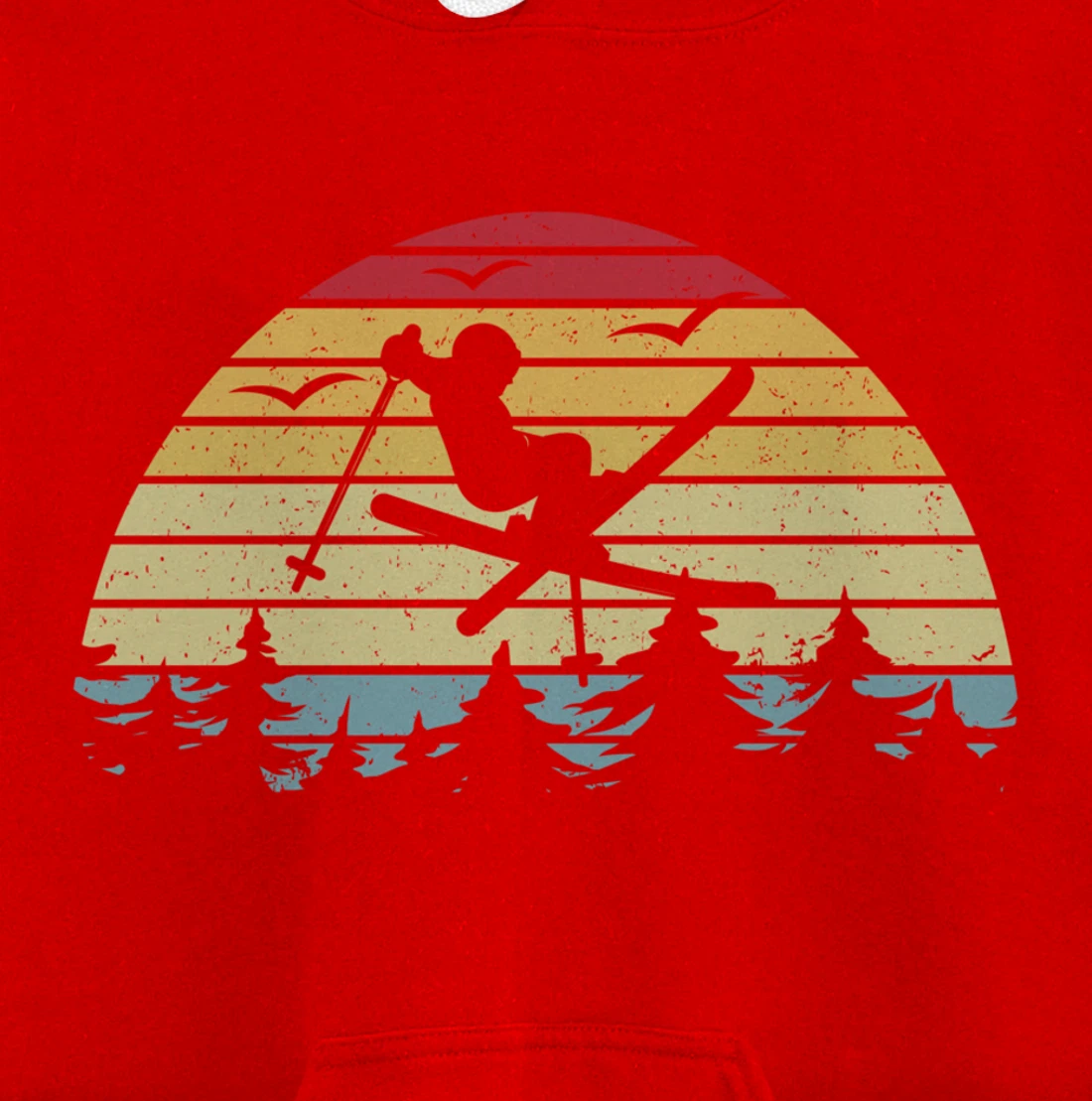 Retro Skiing Freestyle Skiing Slopes I Winter Sport Skier Pullover Hoodie