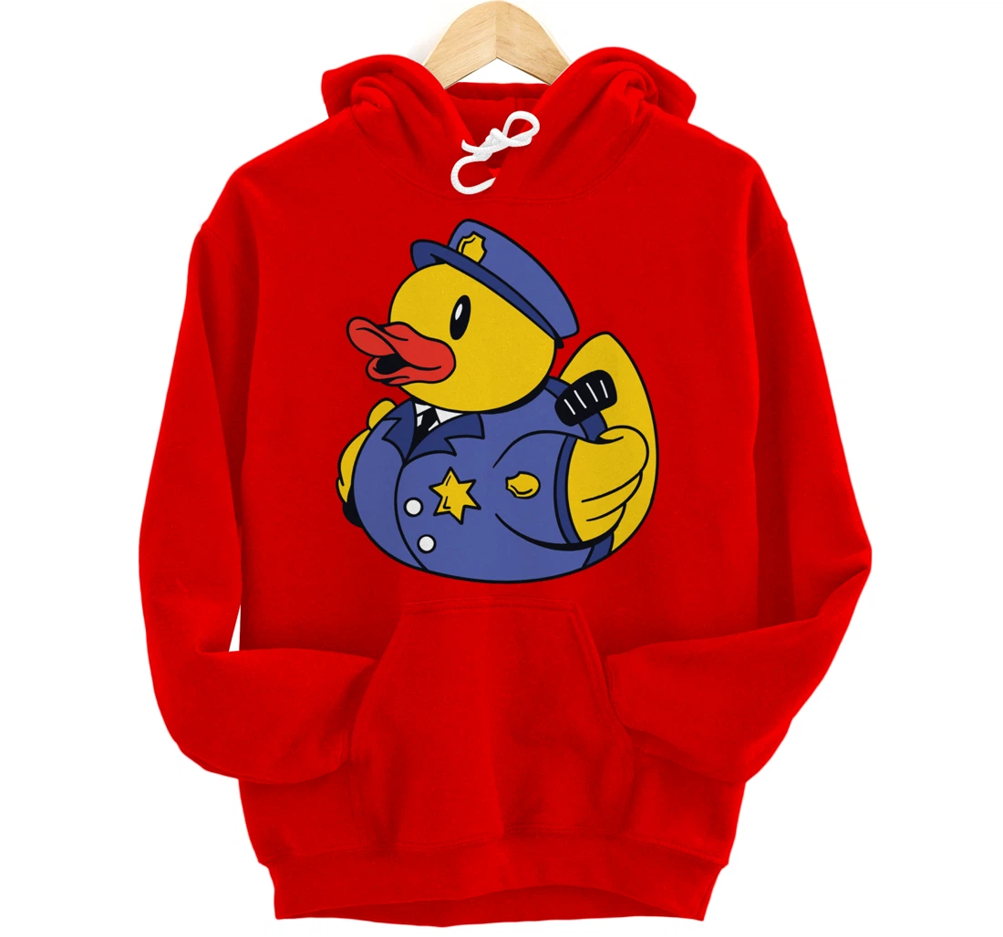 Funny Police Duck - Squeaky Duck Police and Detective Pullover Hoodie