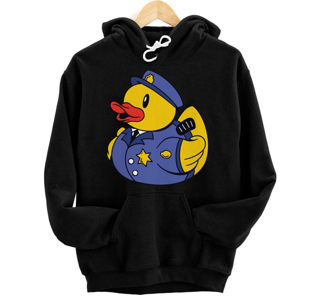 Funny Police Duck - Squeaky Duck Police and Detective Pullover Hoodie