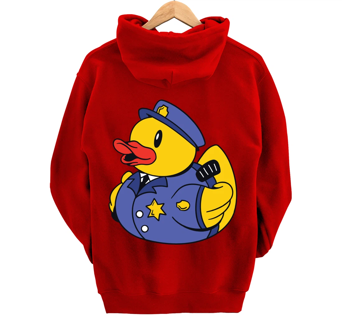 Funny Police Duck - Squeaky Duck Police and Detective Pullover Hoodie