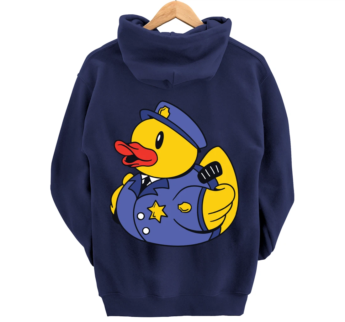Funny Police Duck - Squeaky Duck Police and Detective Pullover Hoodie