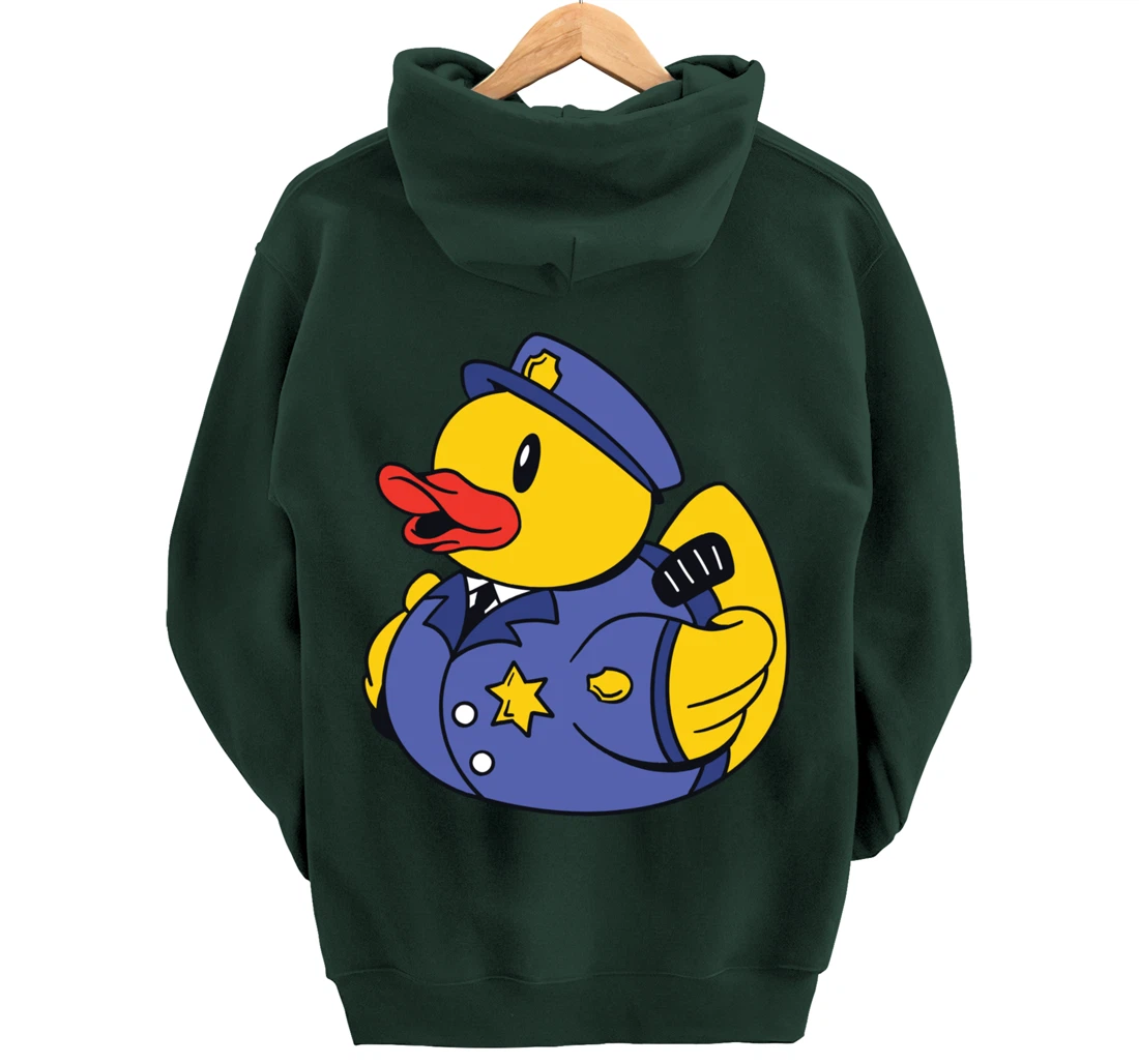 Funny Police Duck - Squeaky Duck Police and Detective Pullover Hoodie