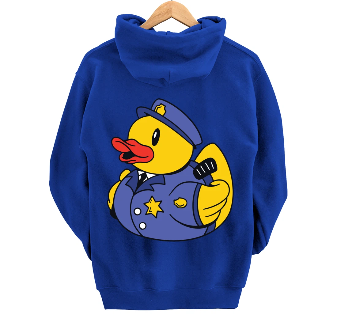 Funny Police Duck - Squeaky Duck Police and Detective Pullover Hoodie